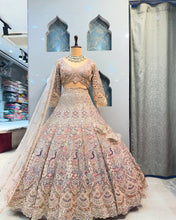 Load image into Gallery viewer, Wedding Wear Pista Color Net Coding Work Lehenga Choli
