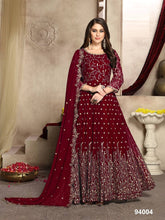 Load image into Gallery viewer, Butterfly Heavy Net  With Codding Embroidery And Stone Work Suit
