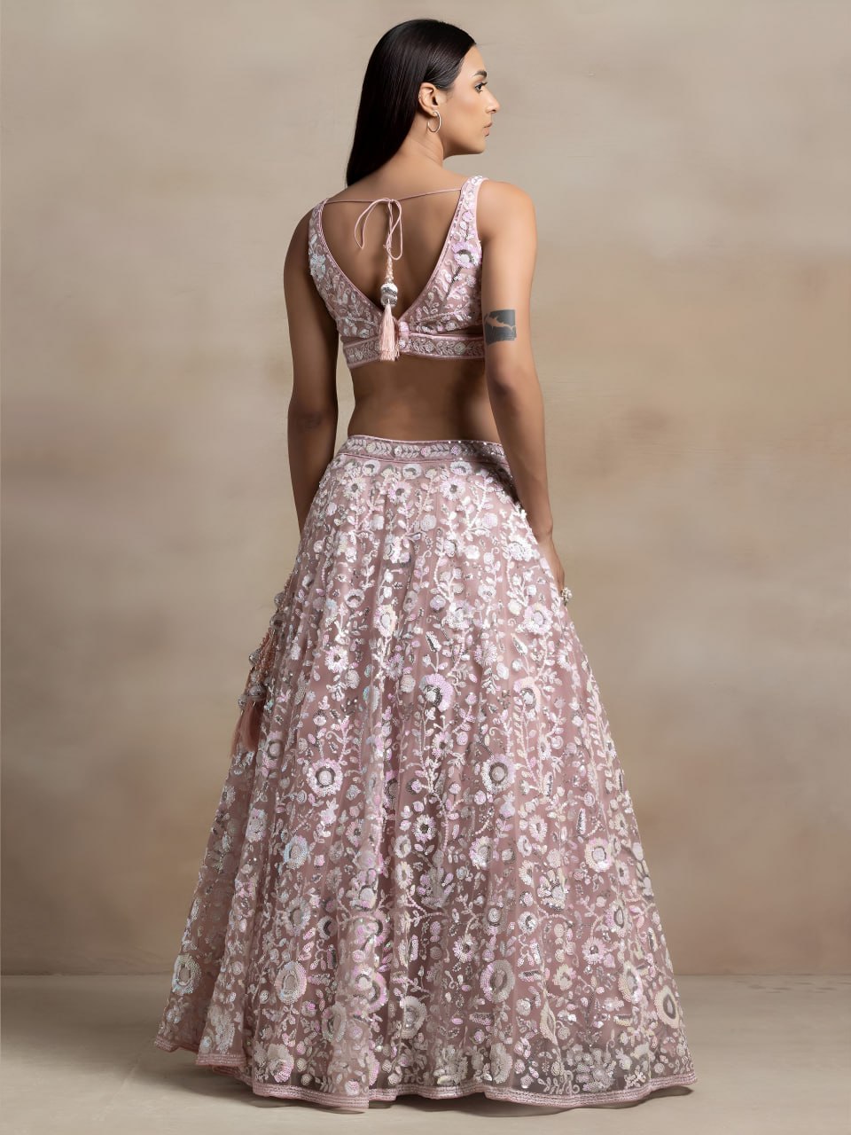 Heavy Sequin Embroidery Work Designer Party Wear Lehenga Set with Dupatta