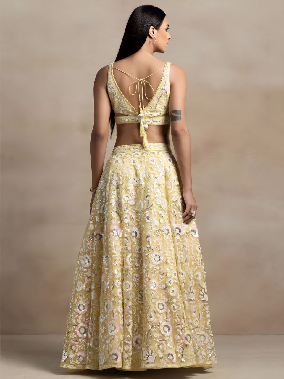Heavy Sequin Embroidery Work Designer Party Wear Lehenga Set with Dupatta