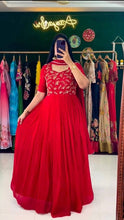 Load image into Gallery viewer, Party Wear Georgette Fully Stitched Gown With Dupatta
