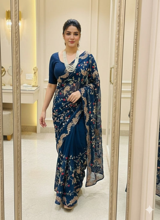 Party Wear Wedding Collection  Rangoli Silk Saree