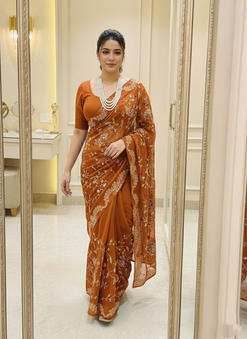 Party Wear Wedding Collection  Rangoli Silk Saree