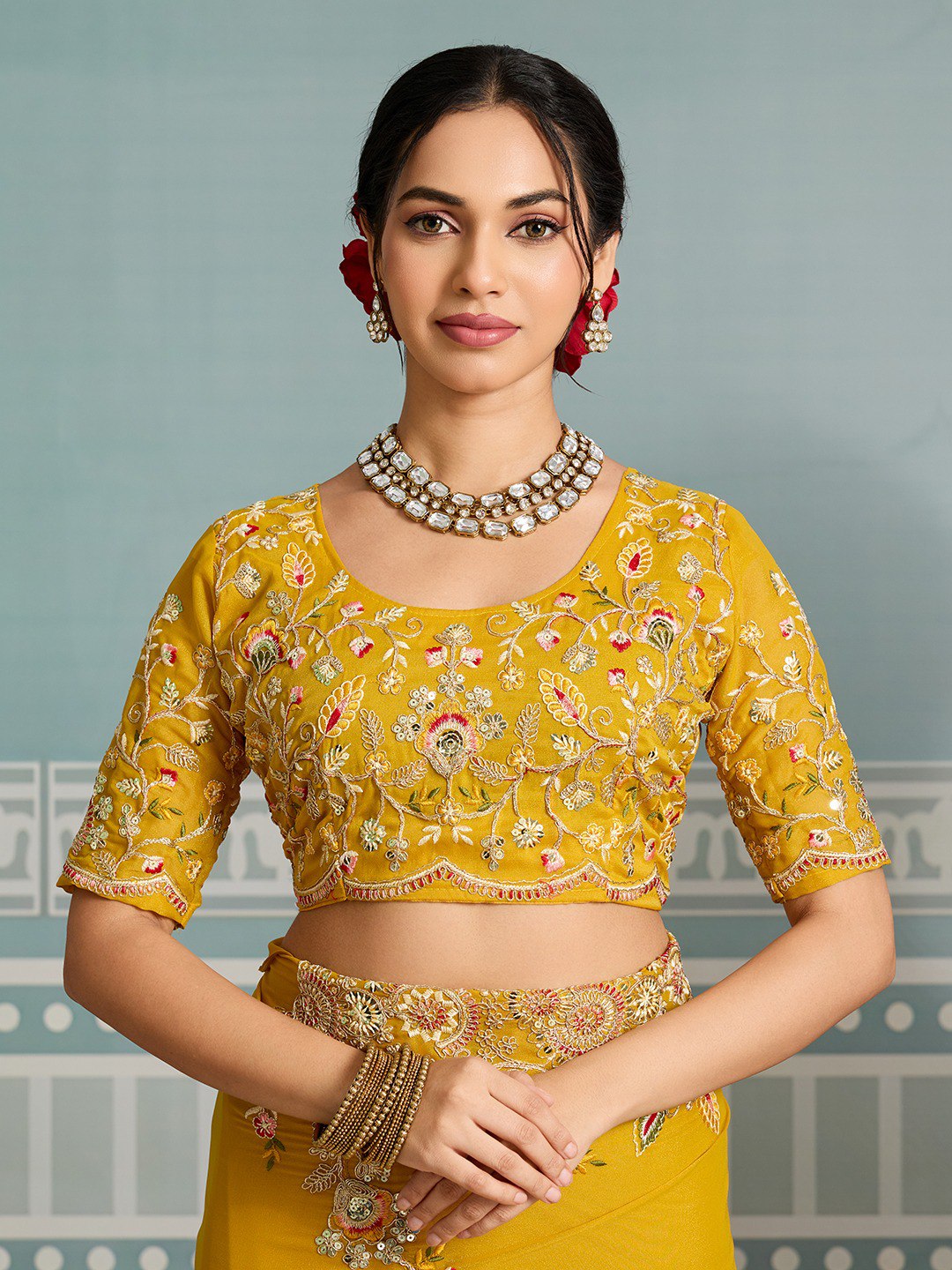 Party Wear Soft Star Georgette Saree
