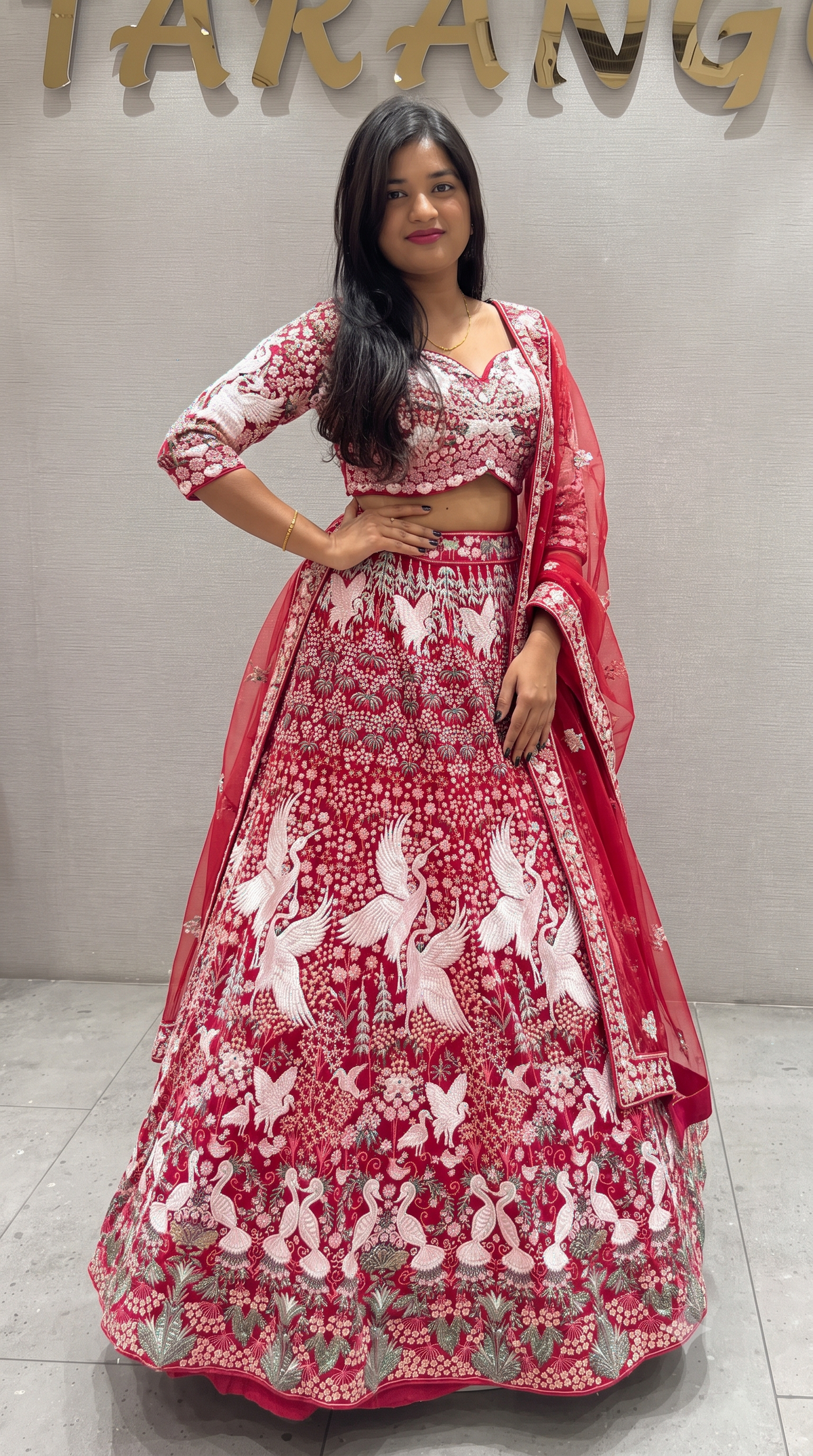 Designer Pink Heavy Embroidery Bridal Lehenga Choli with Dupatta