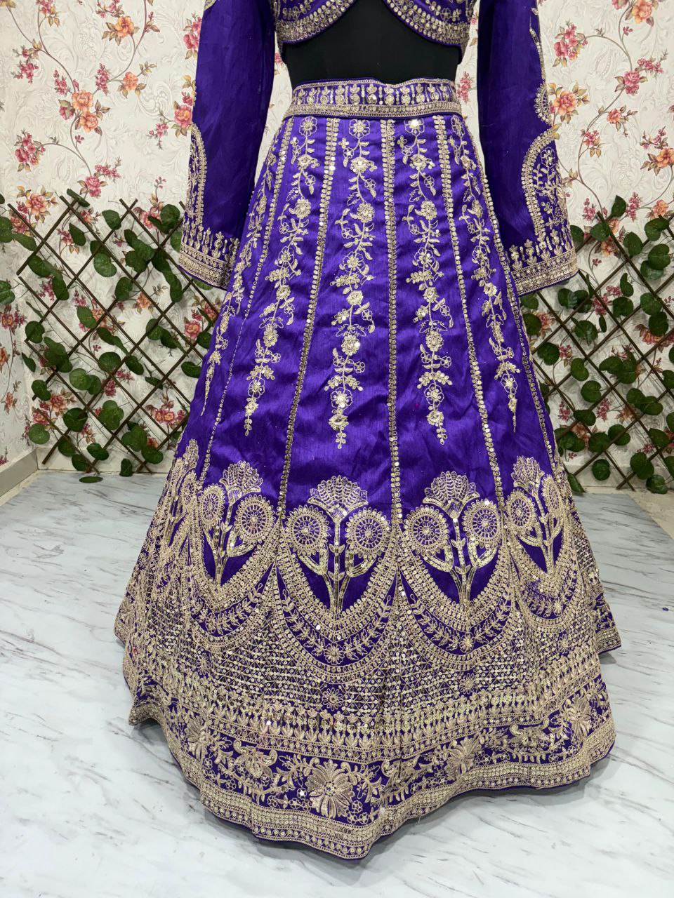 Royal Purple Embroidered Lehenga Choli with Dupatta – Wedding Wear Collection