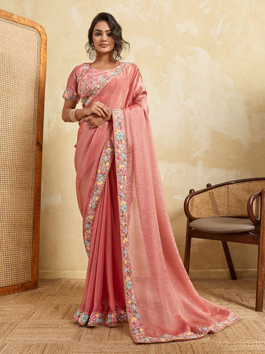 New Trendy Party Wear Fendy Chiffon Saree