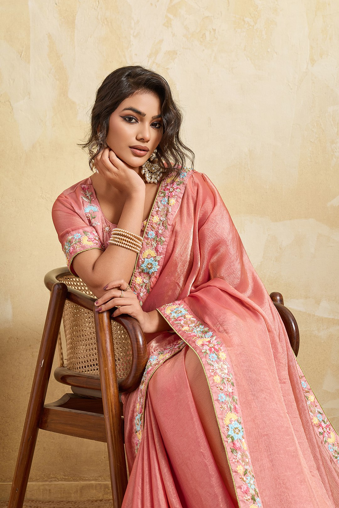 New Trendy Party Wear Fendy Chiffon Saree