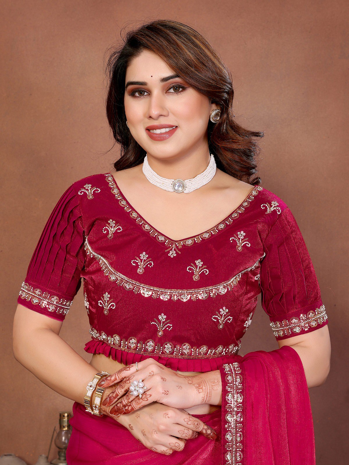 New Latest Trendy Party Wear Fendy Chiffon Saree
