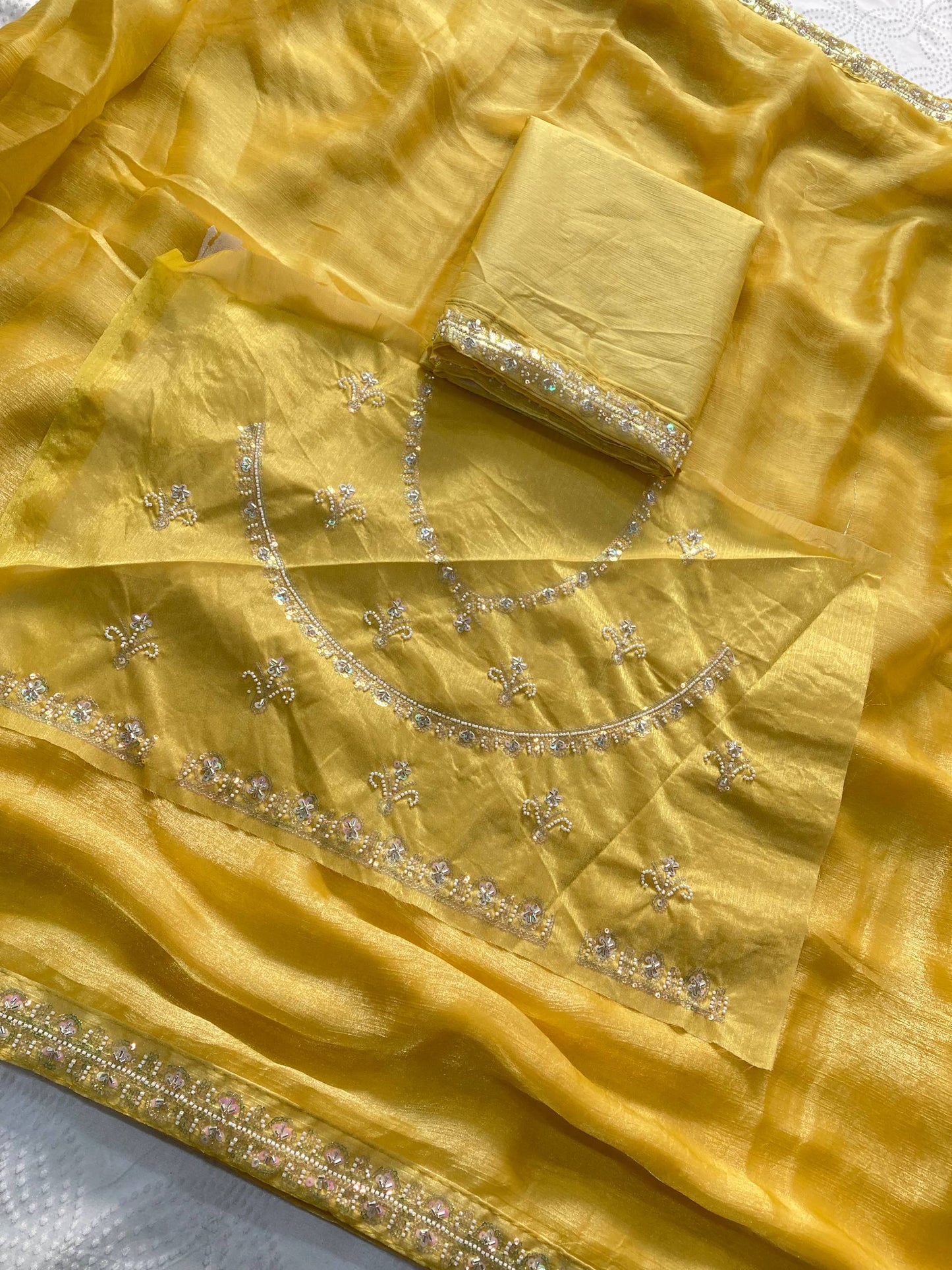 New Latest Trendy Party Wear Fendy Chiffon Saree