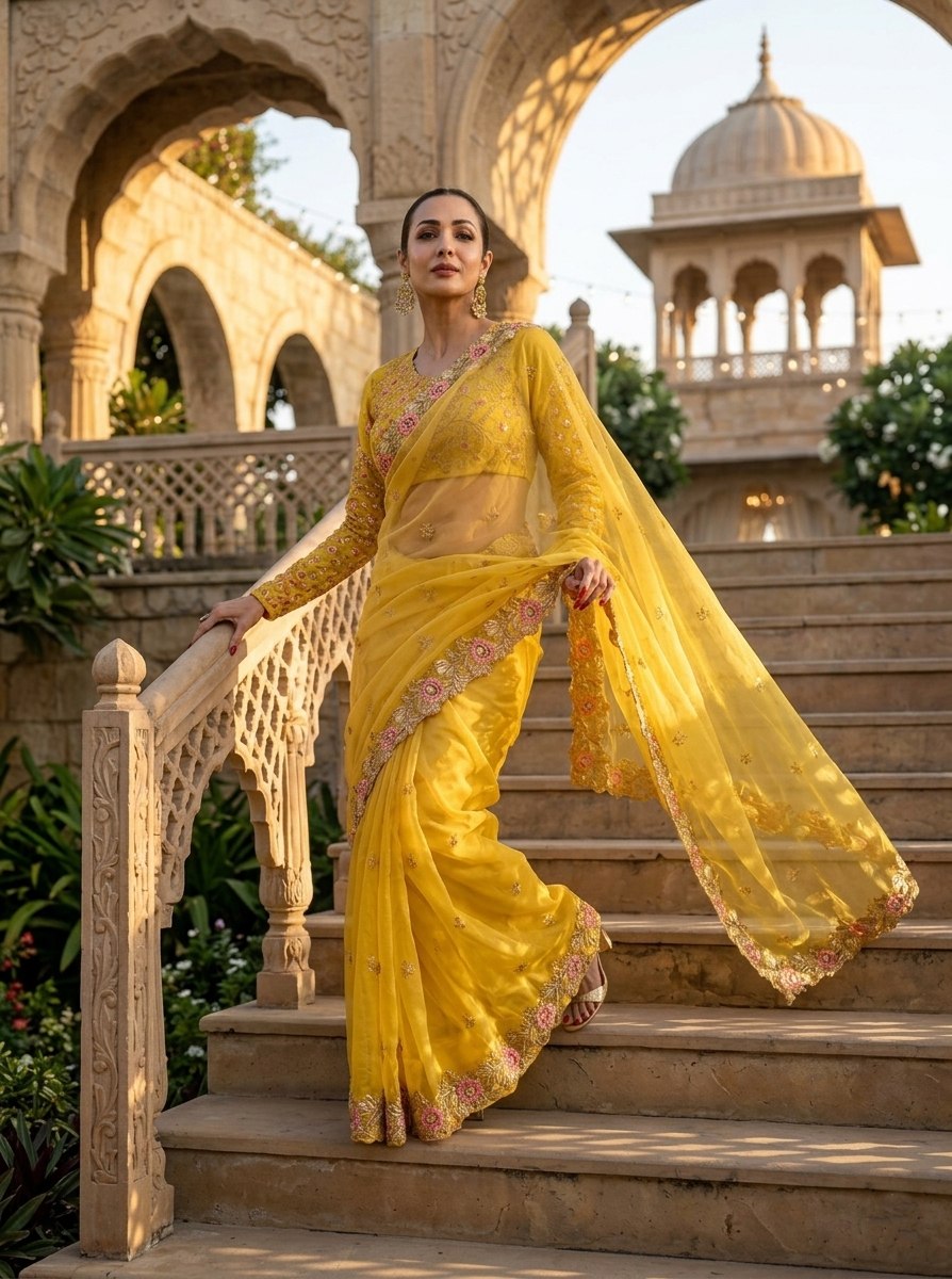 Latest Trending Party Wear Soft Chiffon Silk Saree
