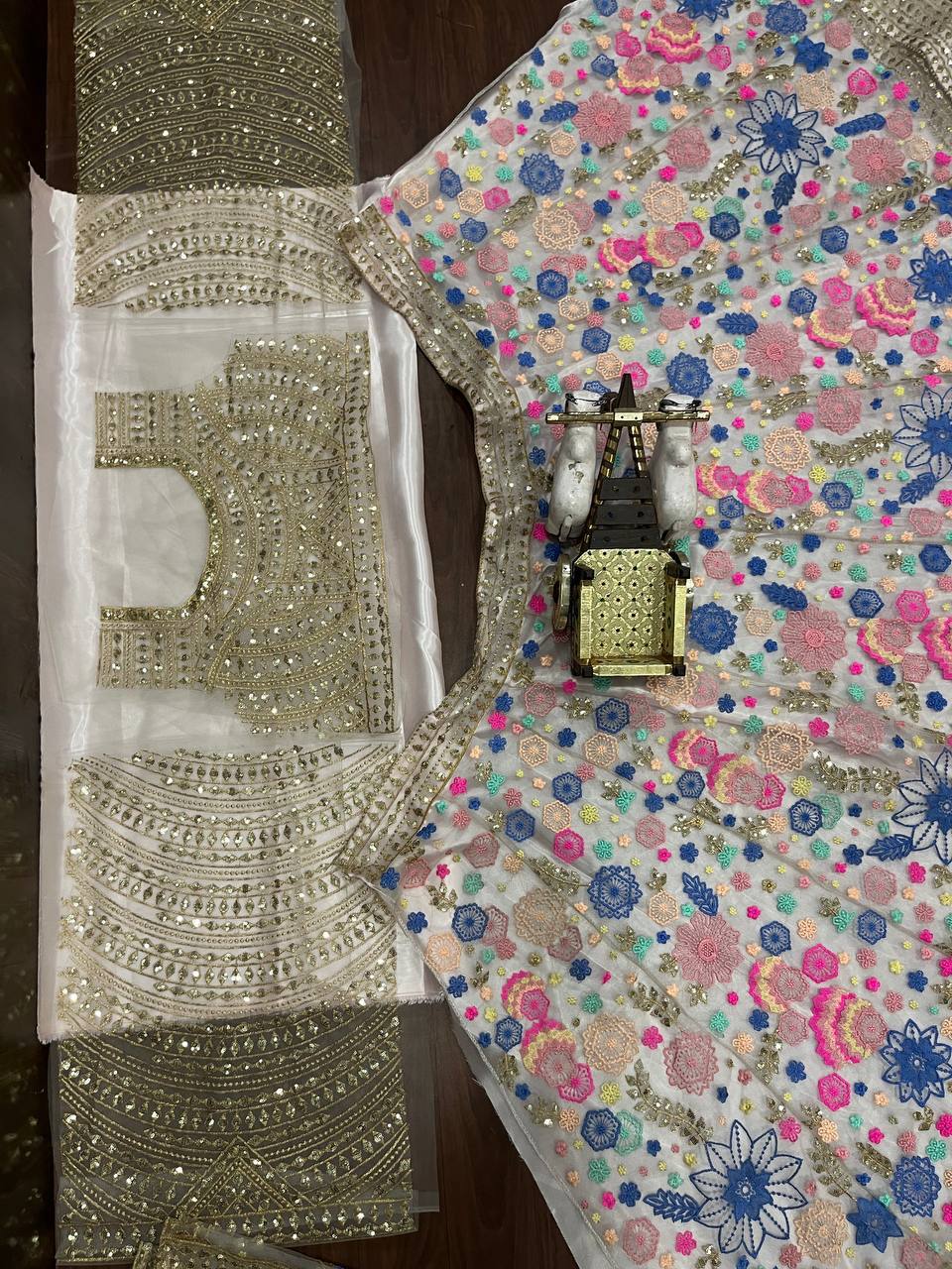 Multi Color Floral Work Lehenga Choli
