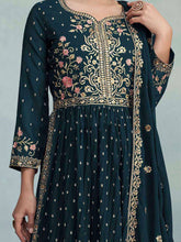 Load image into Gallery viewer, Designer Georgette Full Stitched Sharara Suit
