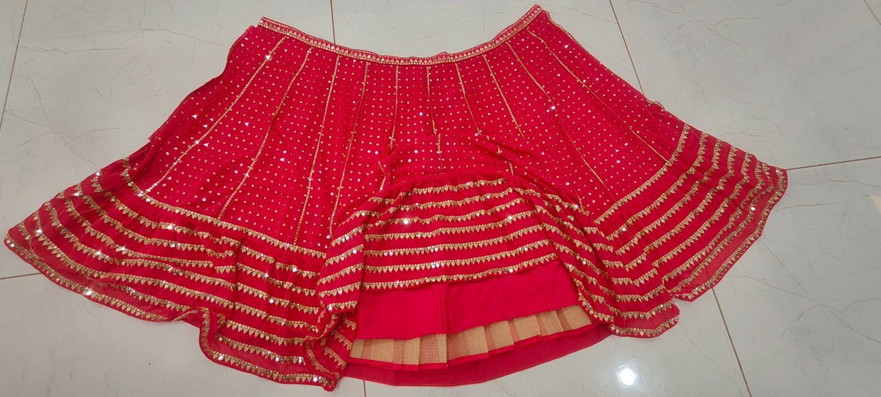 Beautiful Wedding Wear Georgette Sequence Work Fancy Lehenga Choli