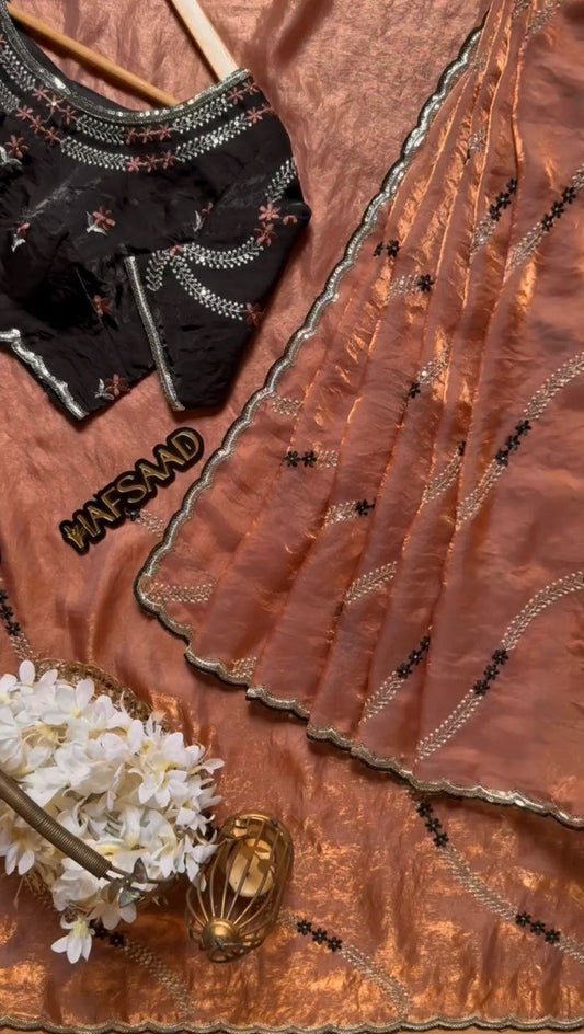 Soft & Shiny Fendy Silk Saree with Designer Blouse