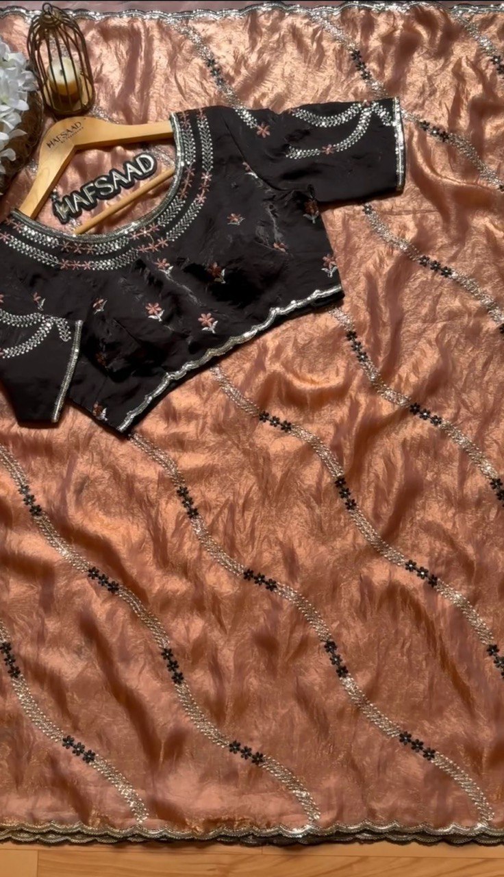 Soft & Shiny Fendy Silk Saree with Designer Blouse