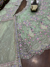 Load image into Gallery viewer, Wedding Wear Pista Color Net Coding Work Lehenga Choli
