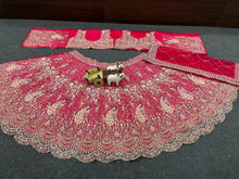 Load image into Gallery viewer, Wedding Wear Pista Color Net Coding Work Lehenga Choli
