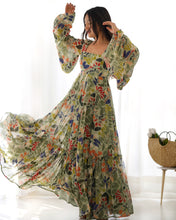 Load image into Gallery viewer, Green Printed Soft Georgette Anarkali Gown
