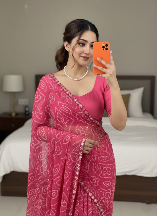 Women's New arrival Daily Wear Georgette Saree