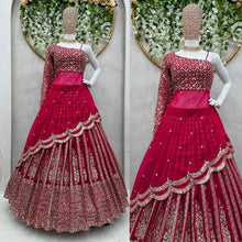 Load image into Gallery viewer, Function Wear Maroon Color Georgette Lehenga Choli
