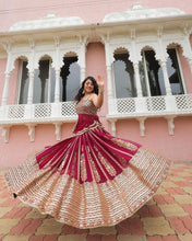 Load image into Gallery viewer, Function Wear Maroon Color Georgette Lehenga Choli
