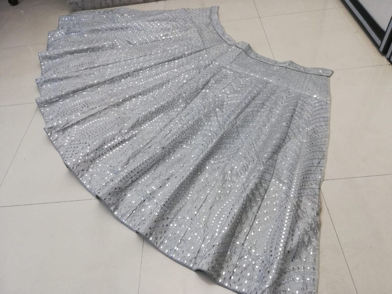Light Grey Colour Fancy Designer Lehenga Choli With Net Dupatta