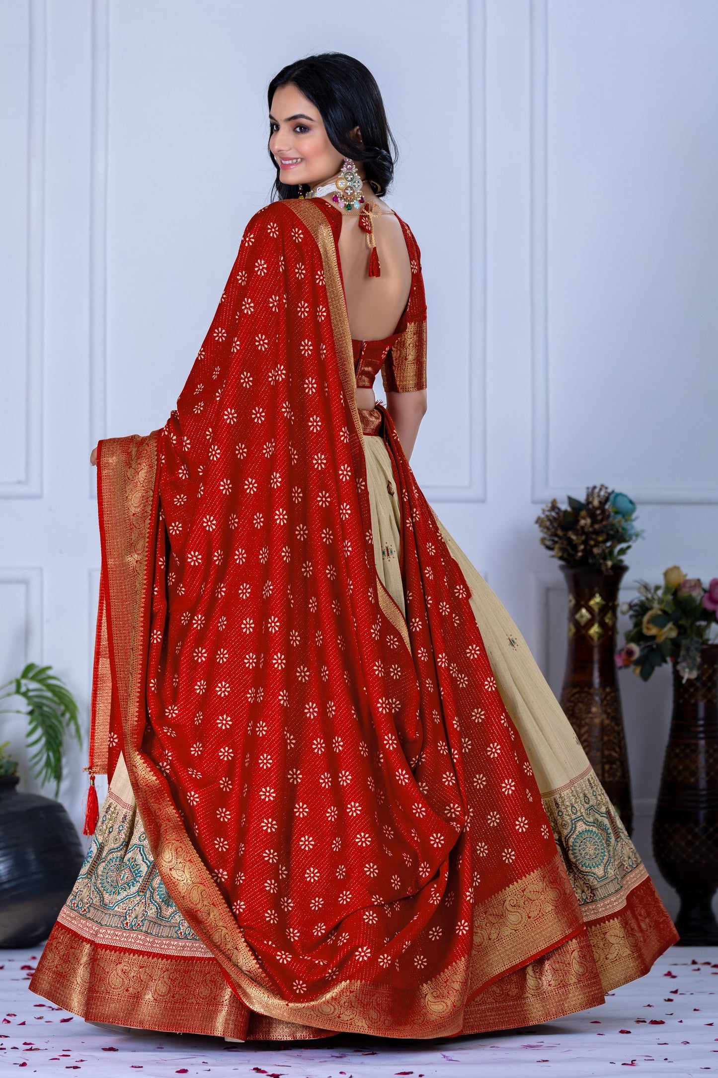 Heavy Lichi Jequard Silk Lehenga With Beautiful Jequard Dupatta