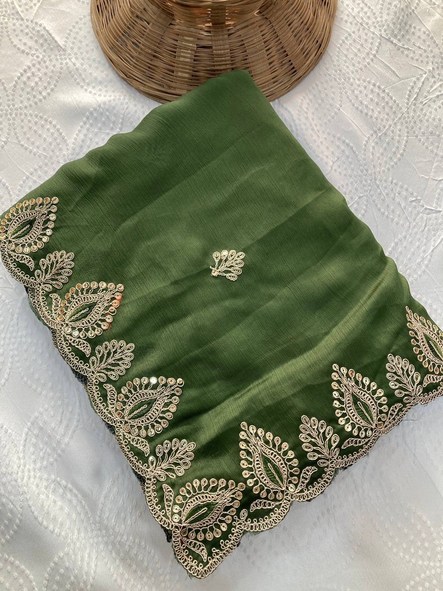 Party Wear Soft Shattin Chiffon Saree