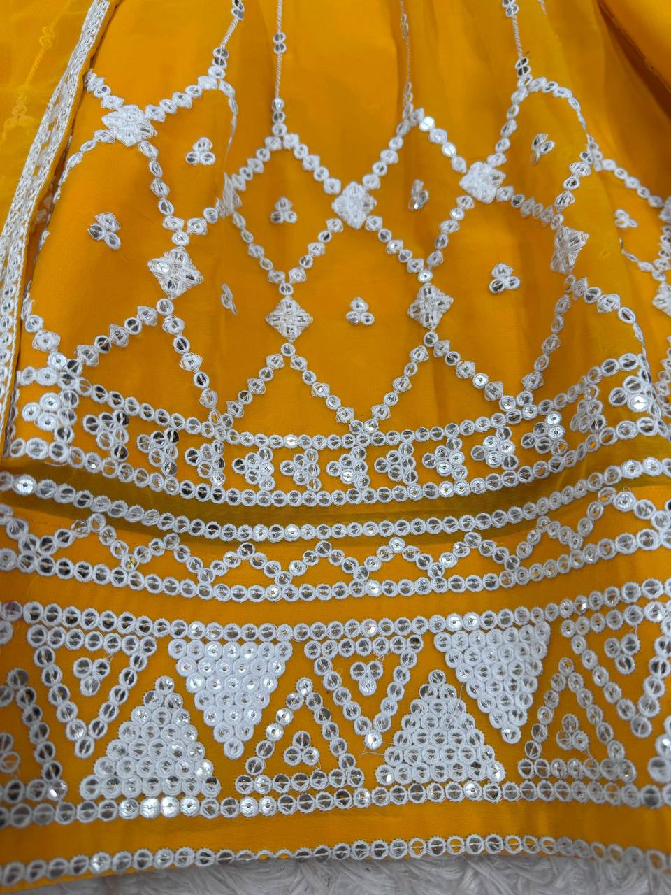 Letest Designer Foux Georgette Lehenga Top Full Stiched