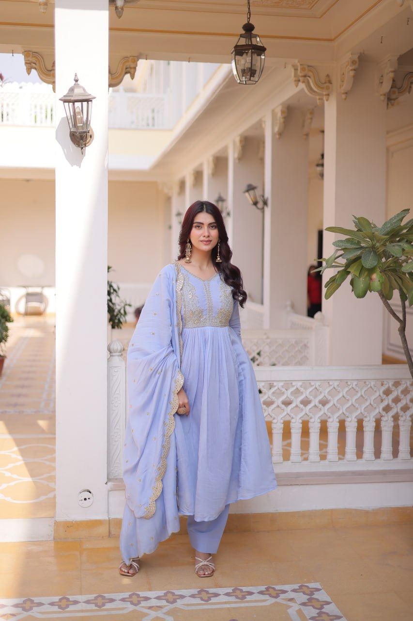 New Latest Trendy Embroidered Ethnic Suit Set for Women