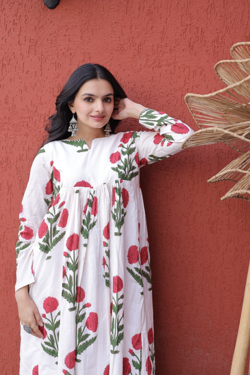 Summer New Latest  Daily Wear Floral Print Kurta and Palazzo Set