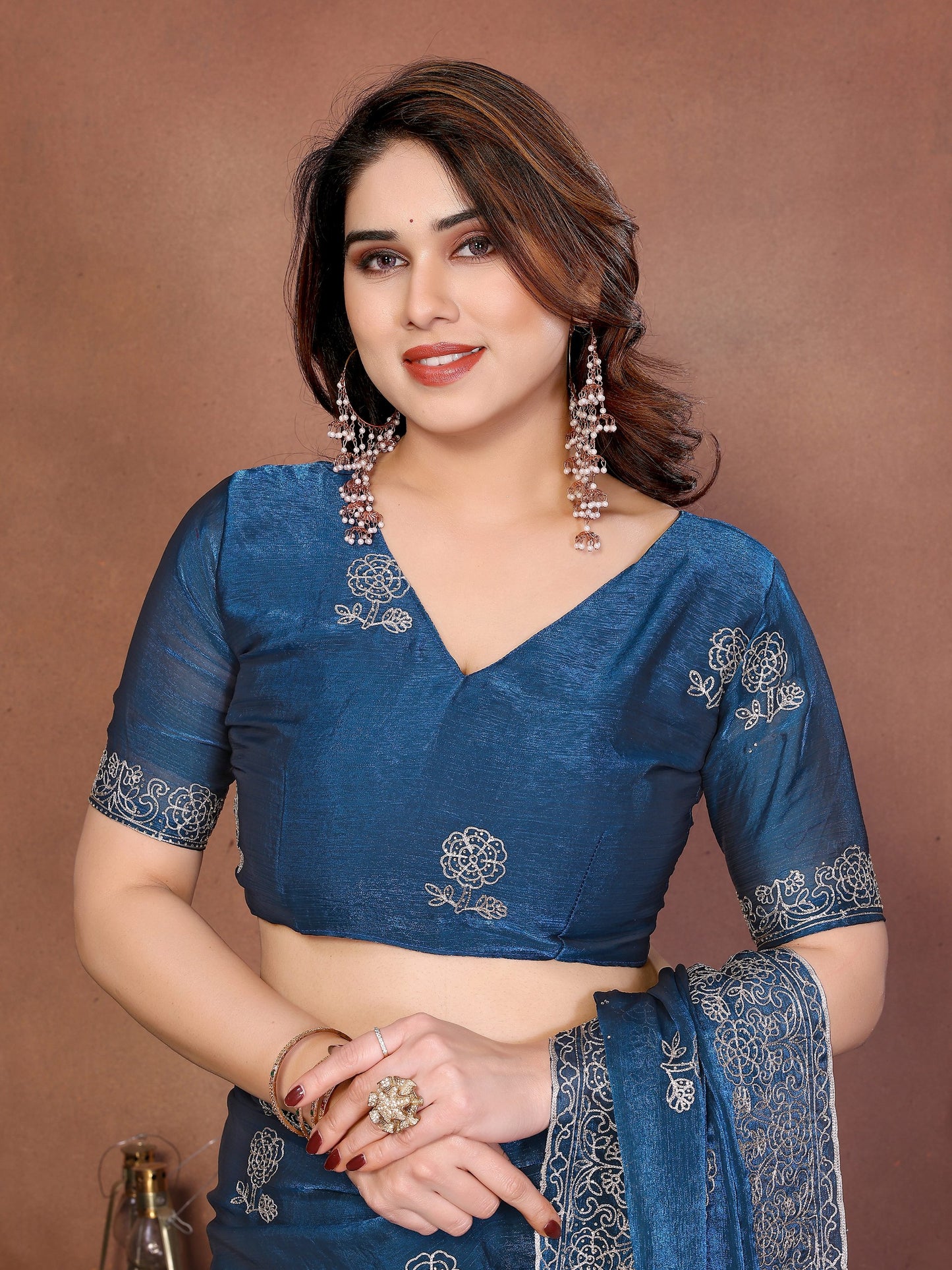 New latest Party Wear Soft Fendy Chiffon Silk Saree
