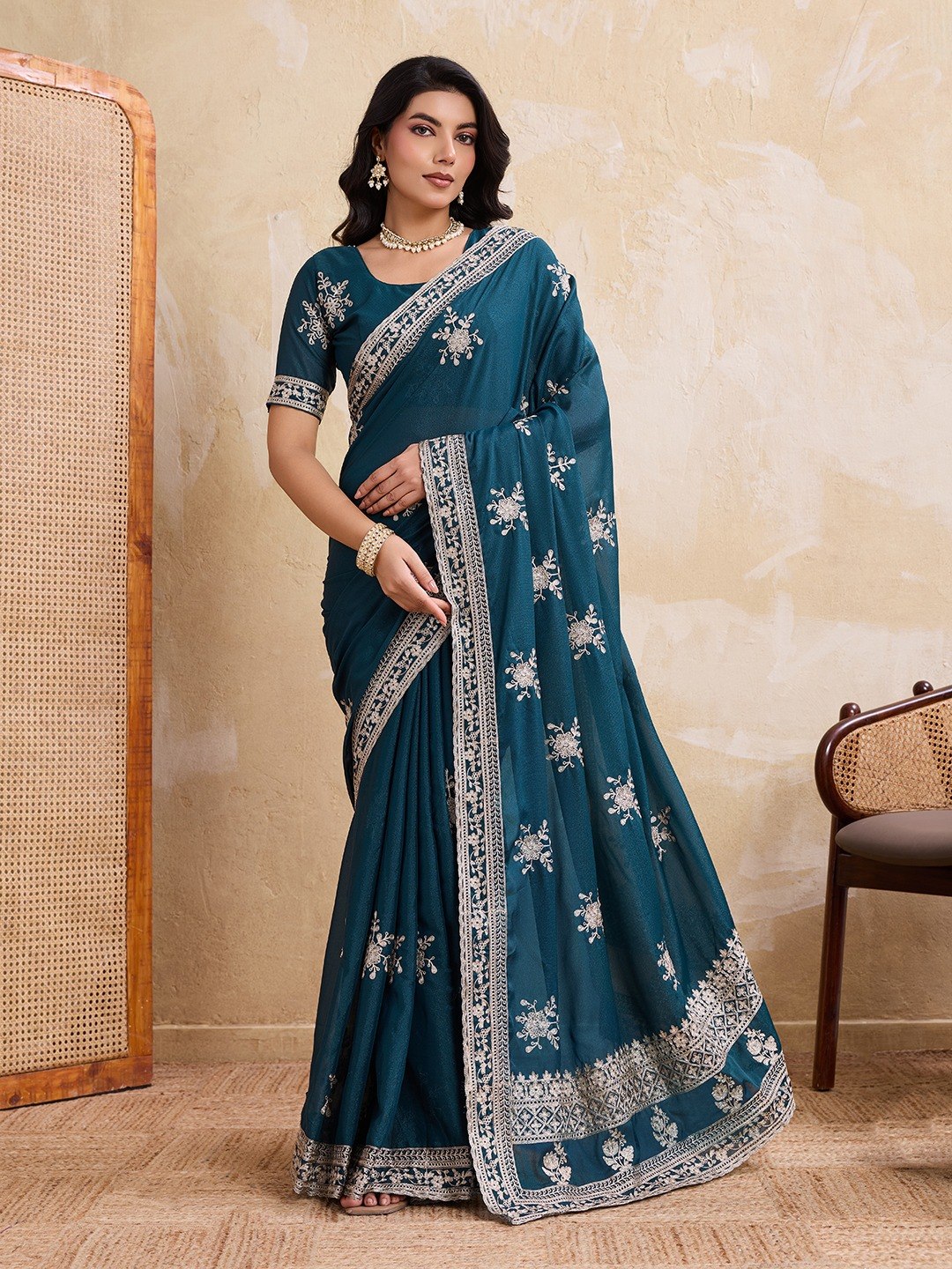 Party Wear Soft Star Georgette Saree