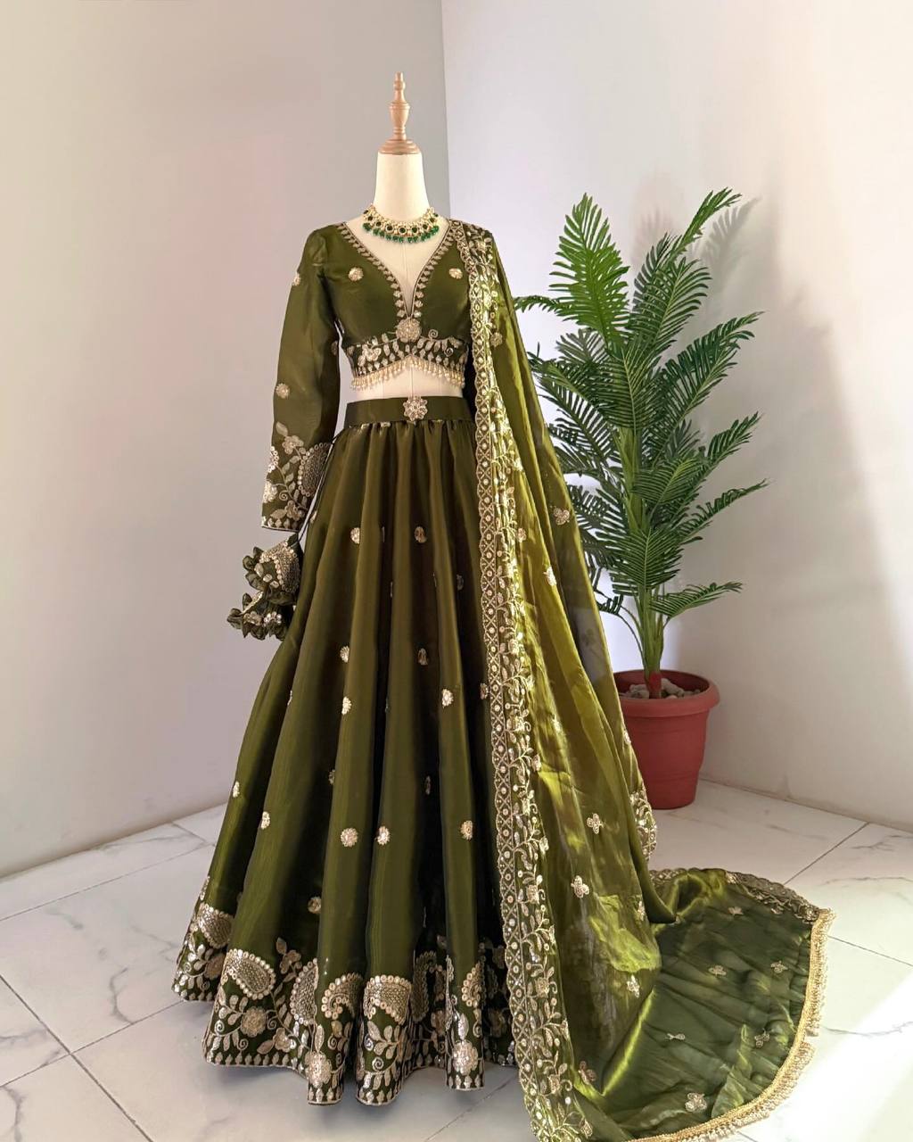 Ethereal Allure Thread & Sequins Jimi Choo Lehenga Choli