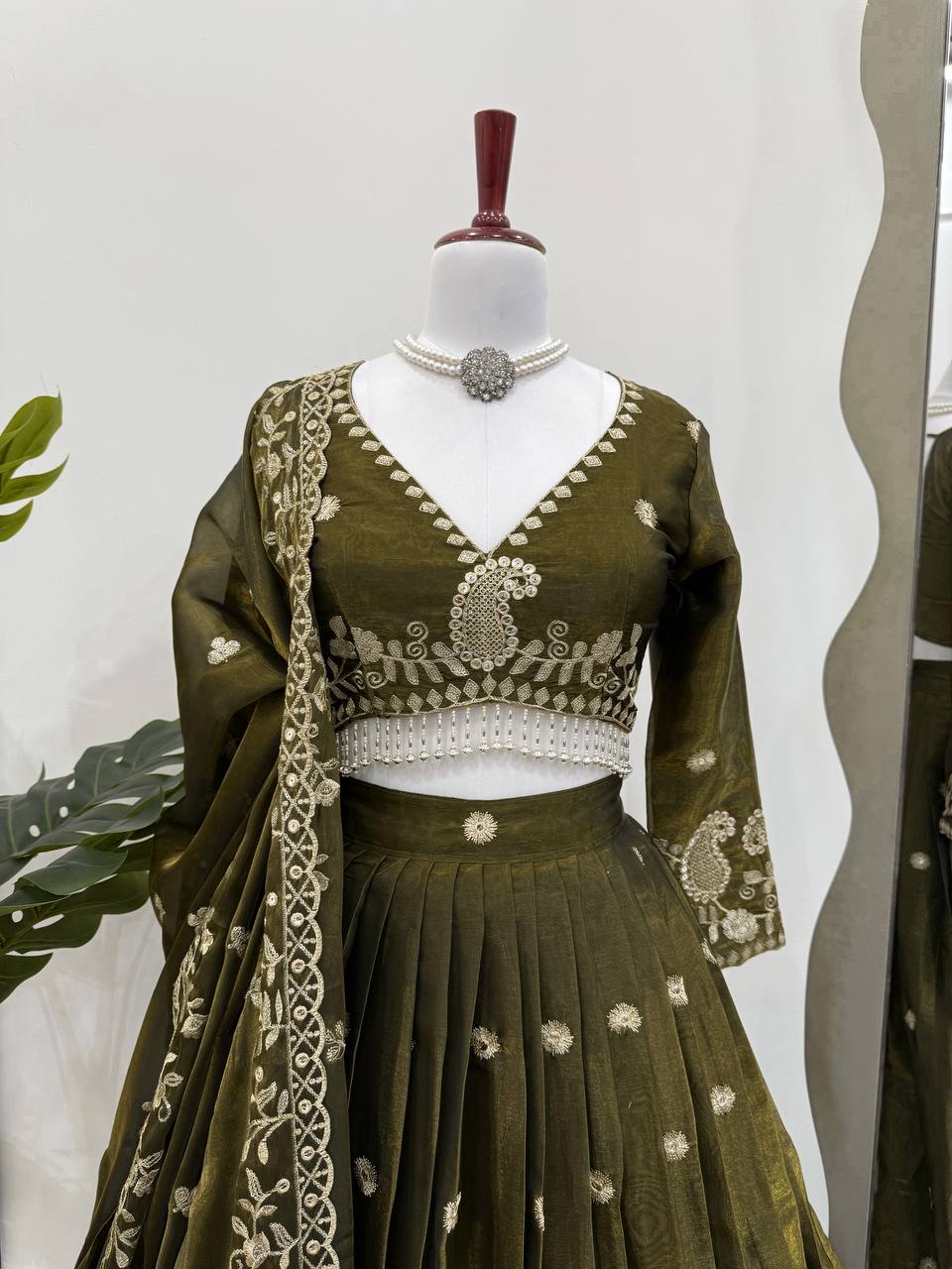 Ethereal Allure Thread & Sequins Jimi Choo Lehenga Choli
