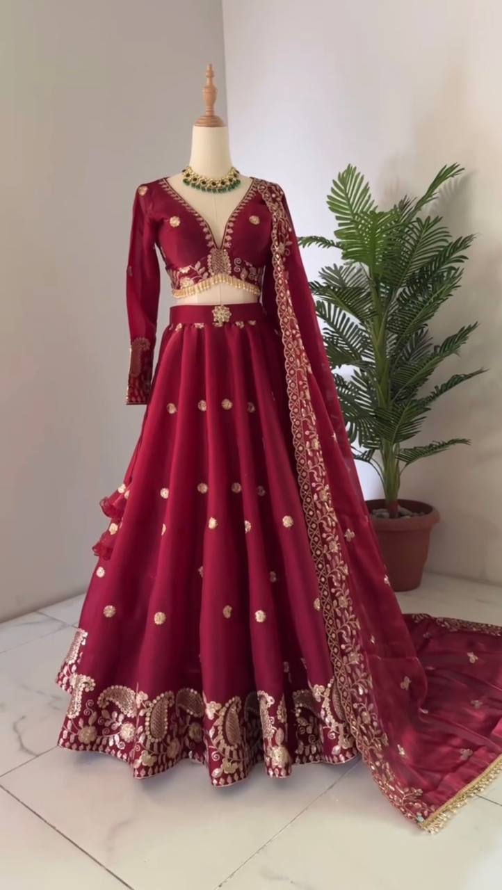 Ethereal Allure Thread & Sequins Jimi Choo Lehenga Choli