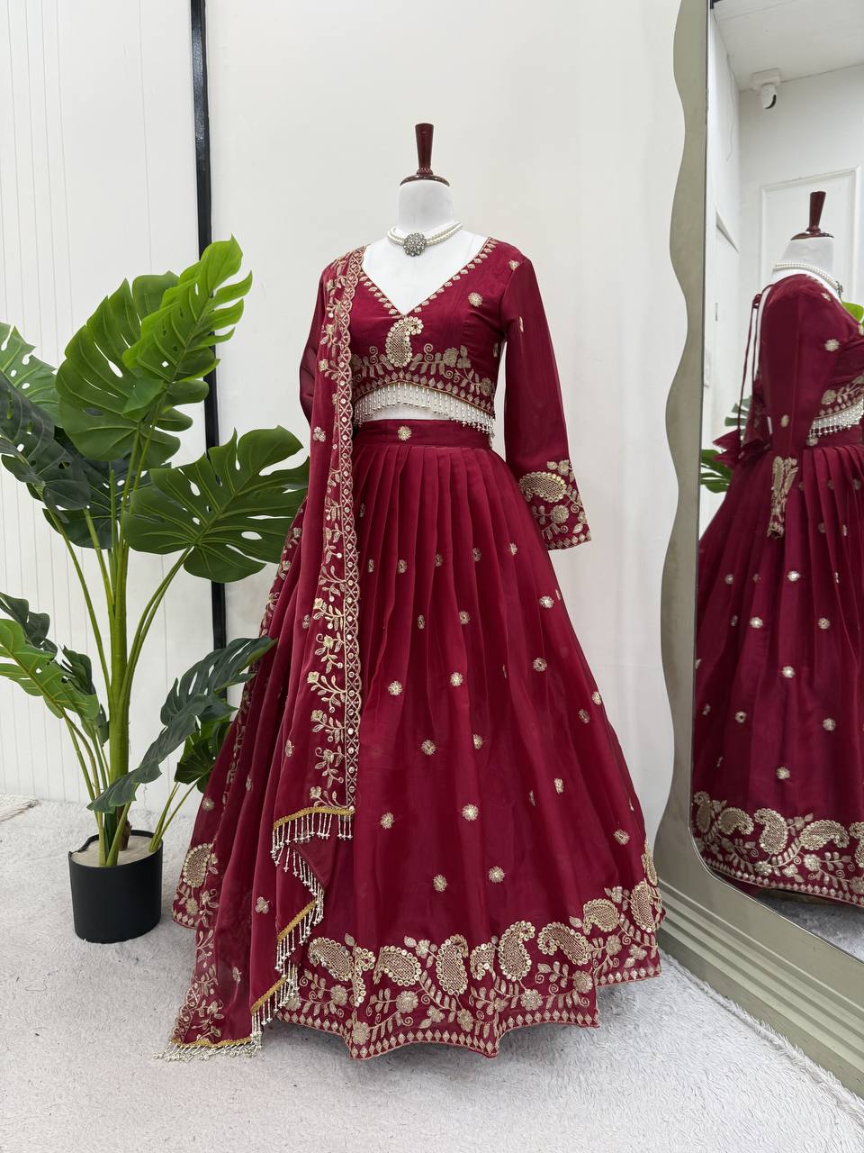 Ethereal Allure Thread & Sequins Jimi Choo Lehenga Choli