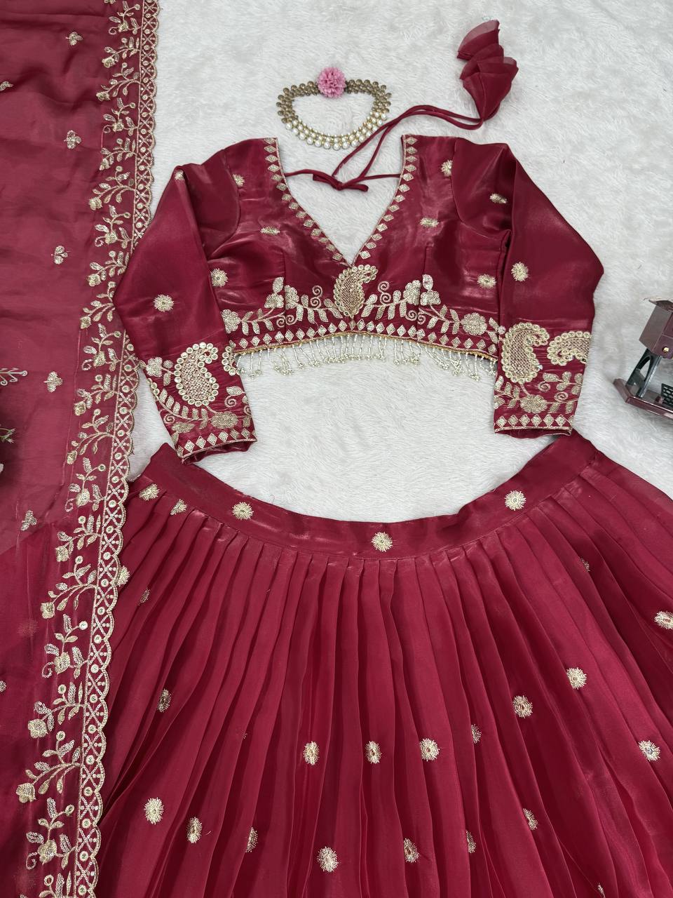 Ethereal Allure Thread & Sequins Jimi Choo Lehenga Choli