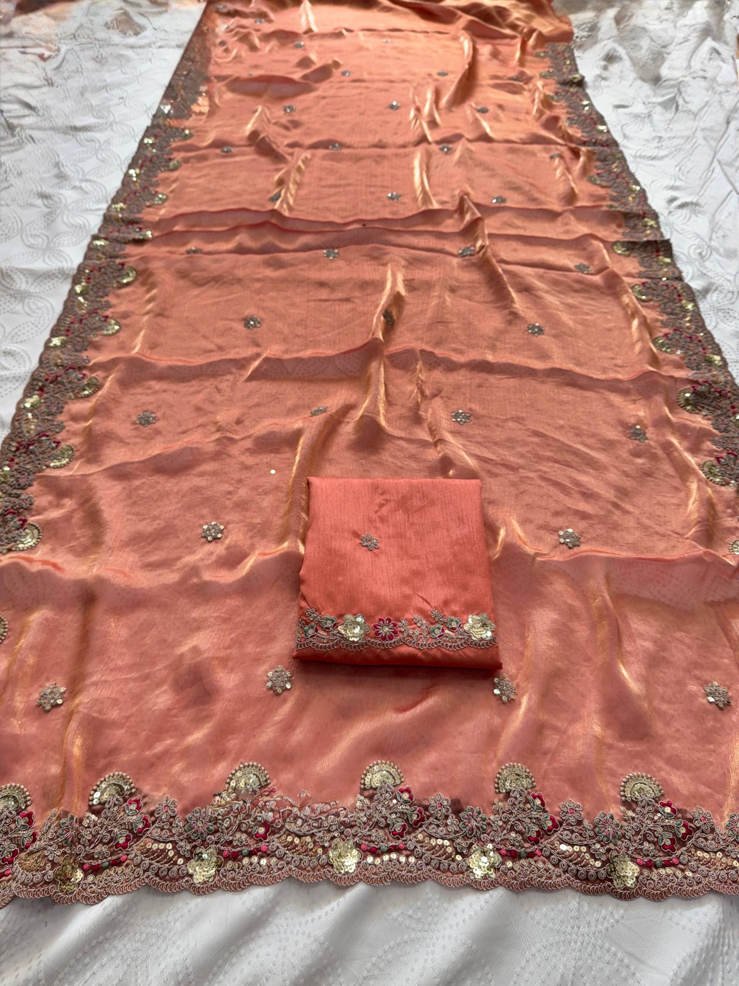 Party Wear Soft  Fendy Chiffon silk Saree