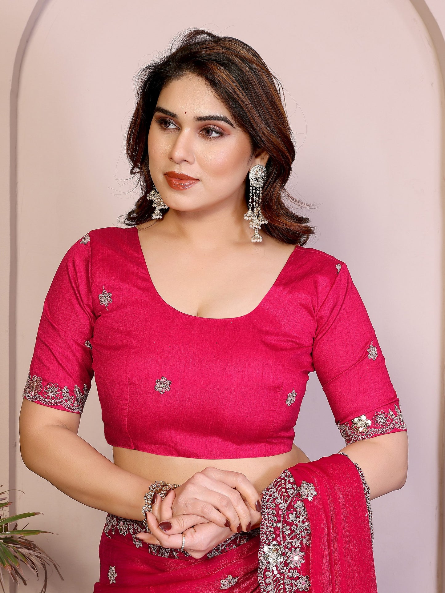 Party Wear Soft  Fendy Chiffon silk Saree