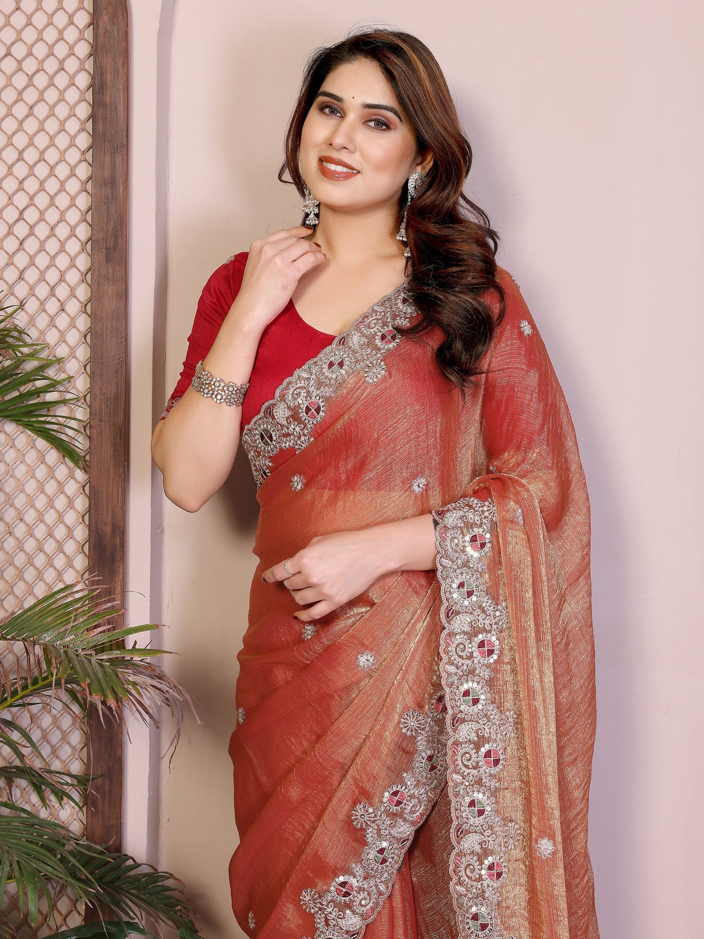 New Latest Party Wear Soft  Fendy Chiffon silk Saree