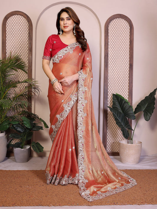 New Latest Party Wear Soft  Fendy Chiffon silk Saree