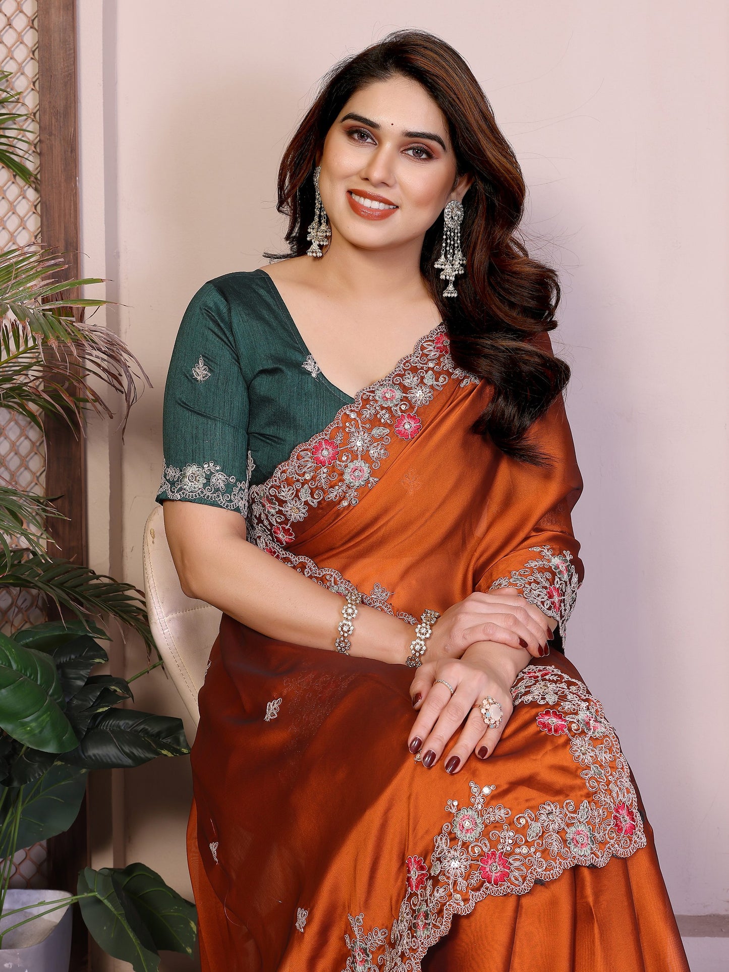 New Latest Party Wear Soft Rangoli Silk Saree