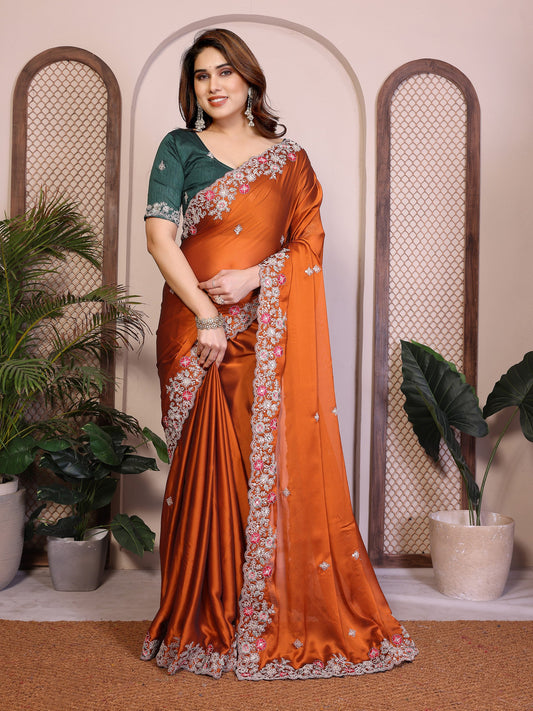 New Latest Party Wear Soft Rangoli Silk Saree