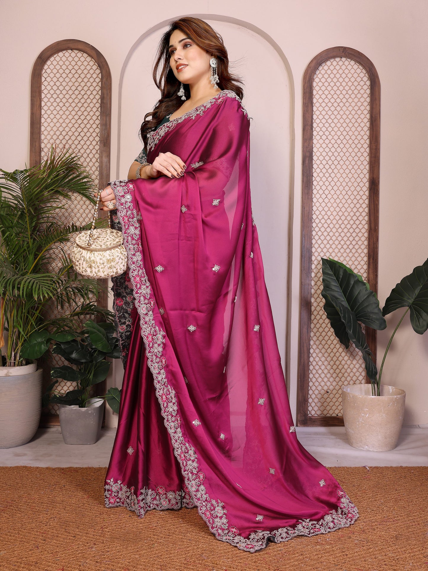 New Latest Party Wear Soft Rangoli Silk Saree