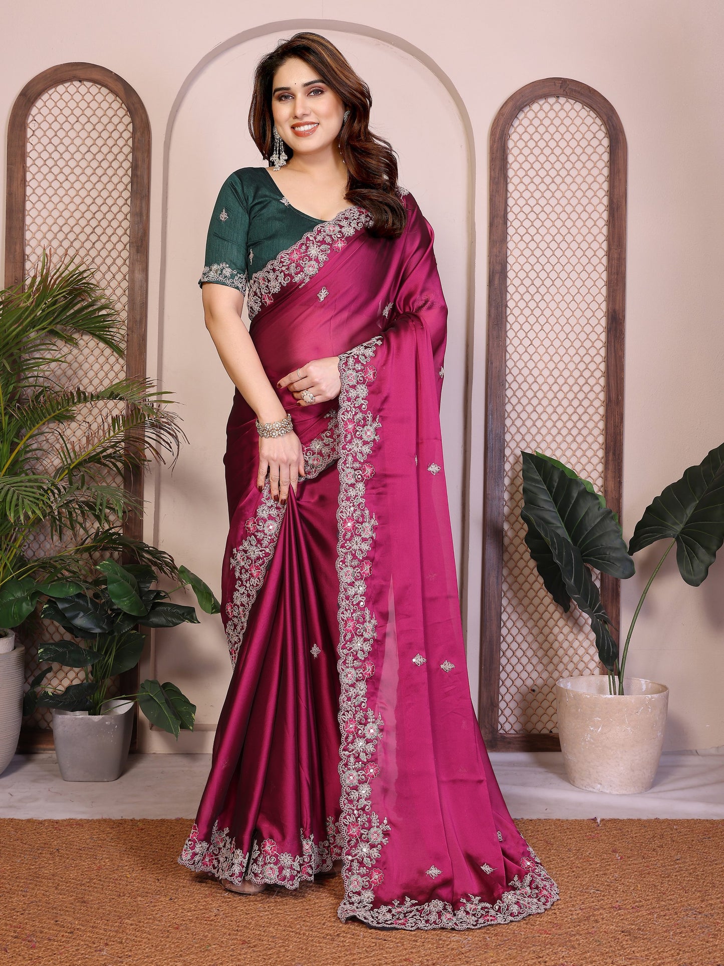 New Latest Party Wear Soft Rangoli Silk Saree