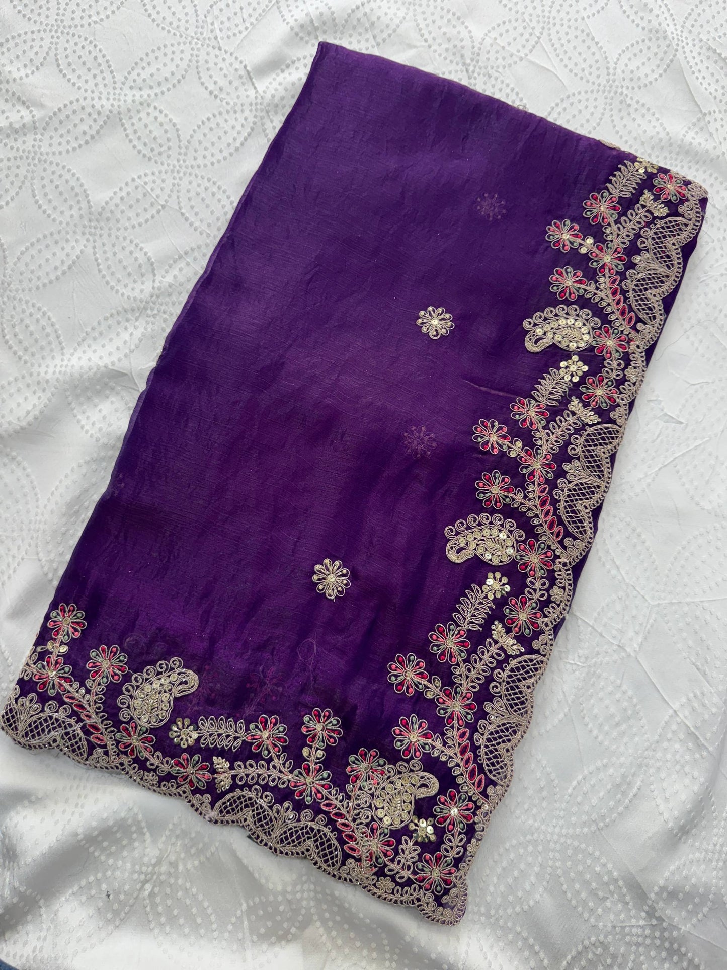 Latest Trendy Stylish Party Wear Soft  Fendy Chiffon silk Saree