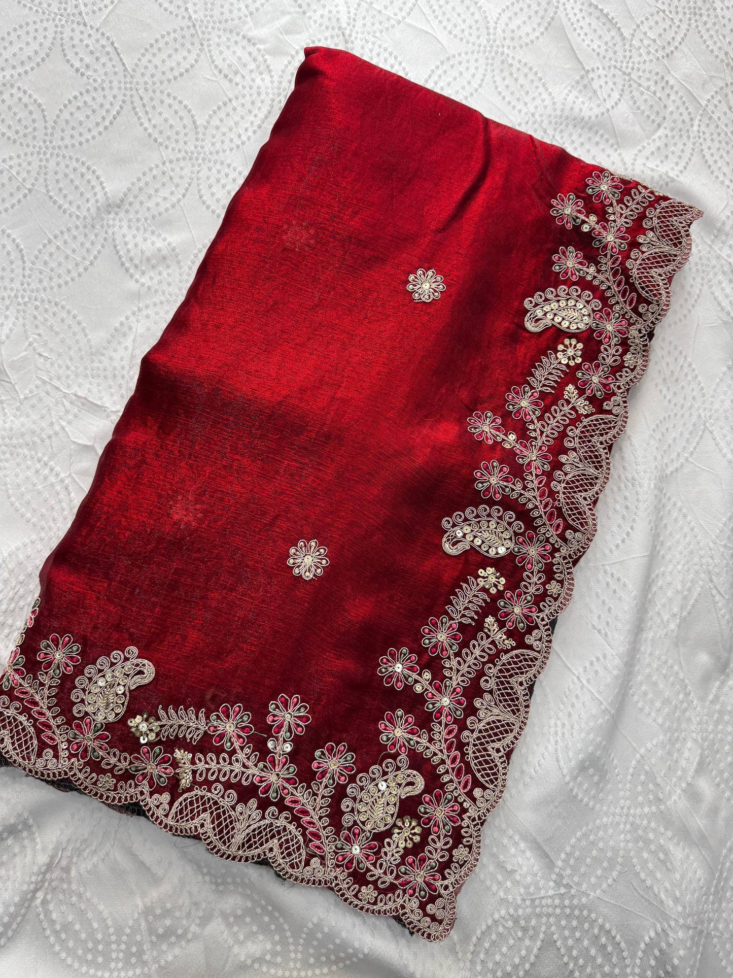 Latest Trendy Stylish Party Wear Soft  Fendy Chiffon silk Saree