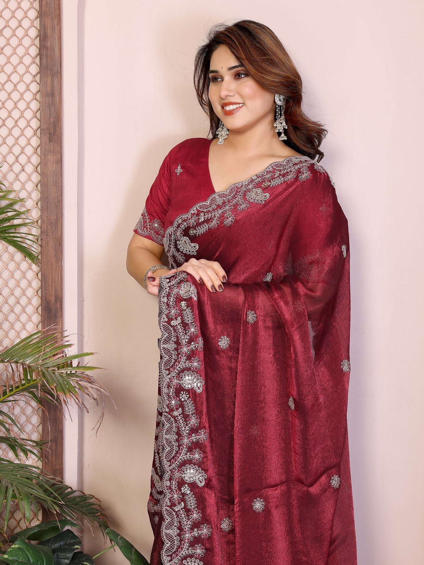 Latest Trendy Stylish Party Wear Soft  Fendy Chiffon silk Saree